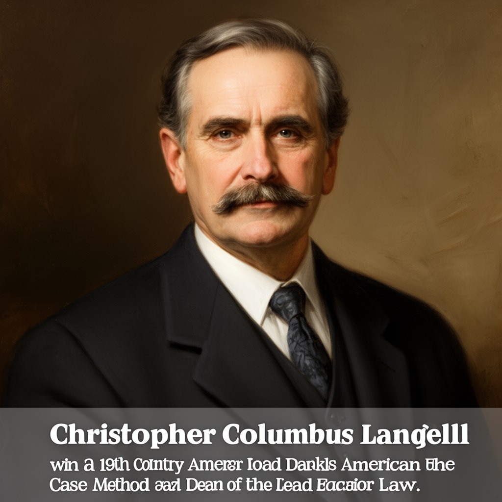 AI-generated illustration of Christopher Columbus Langdell