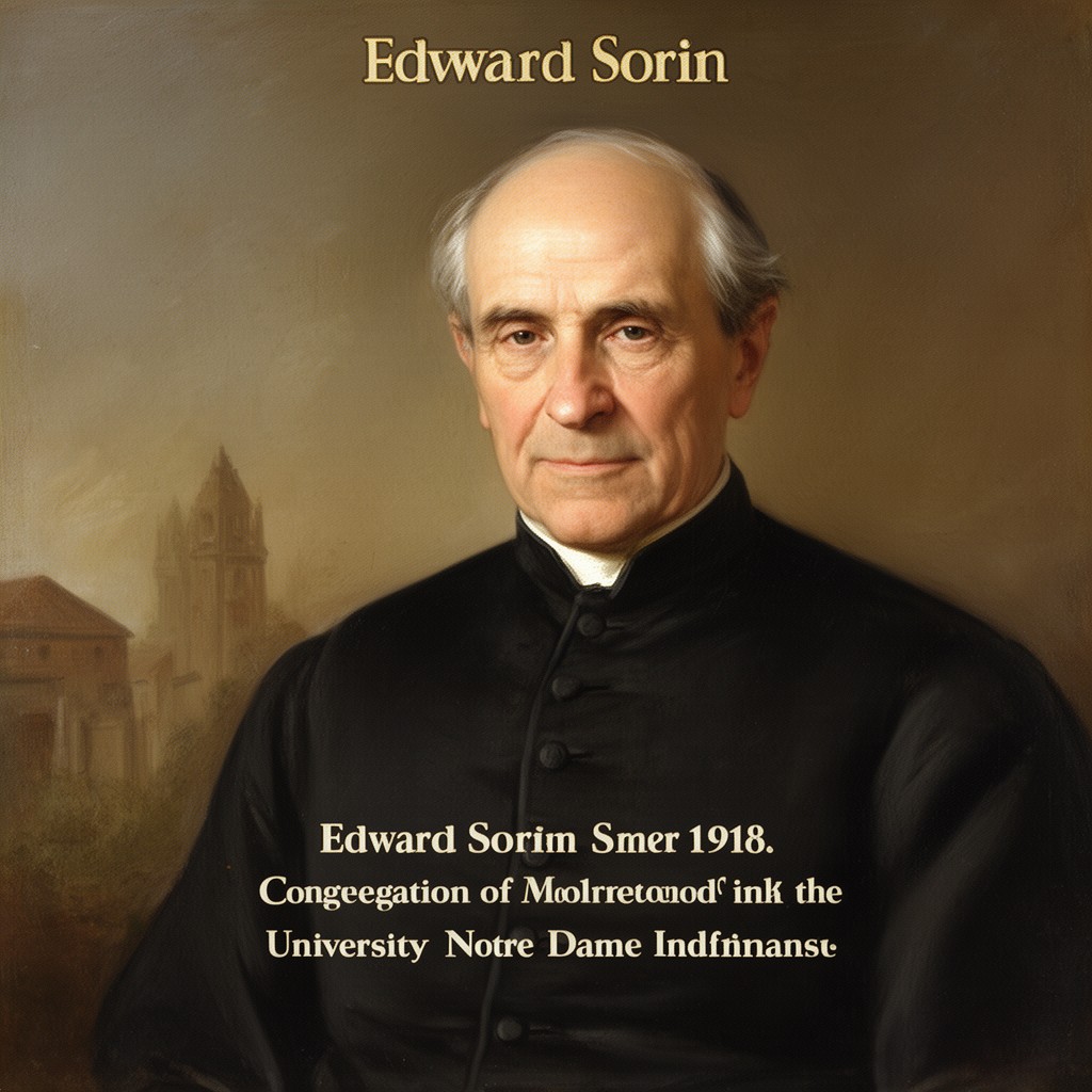 AI-generated illustration of Edward Sorin