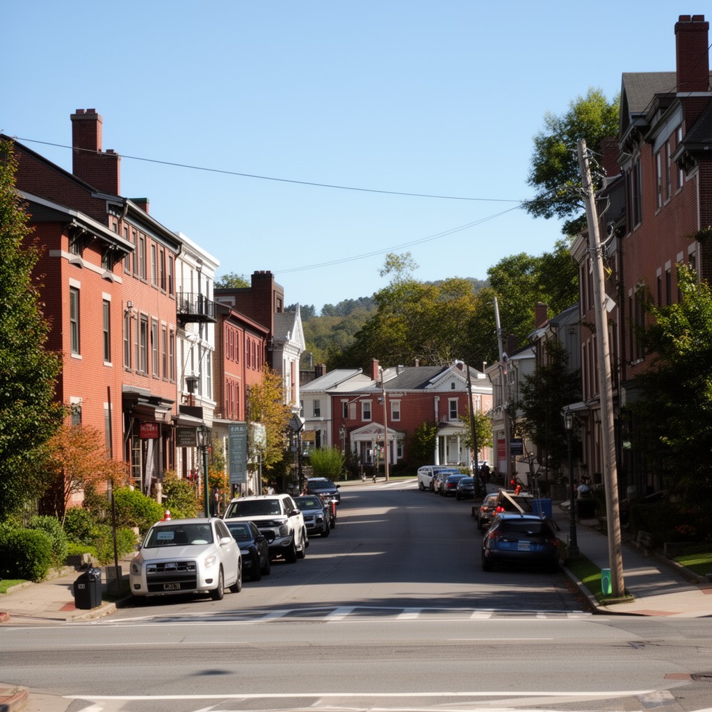 AI-generated illustration of Union Street Historic District