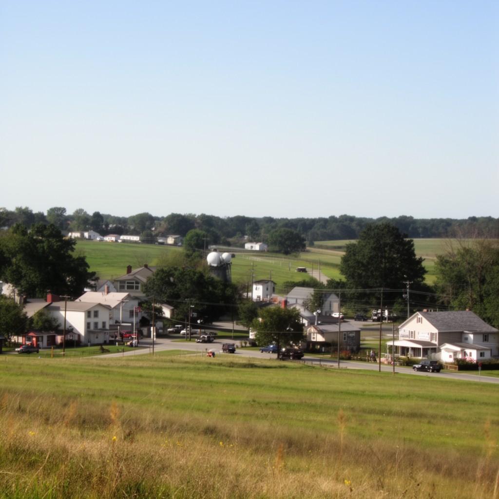 AI-generated illustration of Hazleton, Indiana, United States