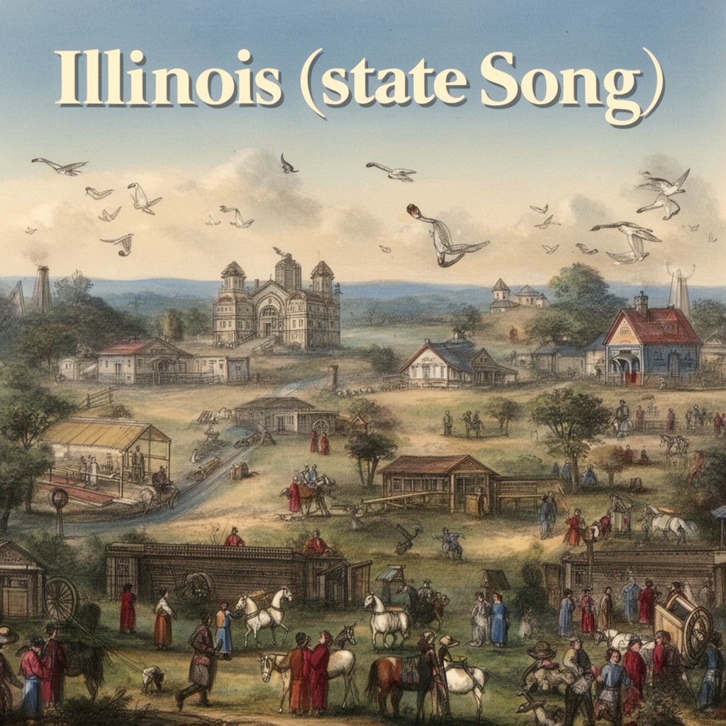 AI-generated illustration of Illinois (state song)