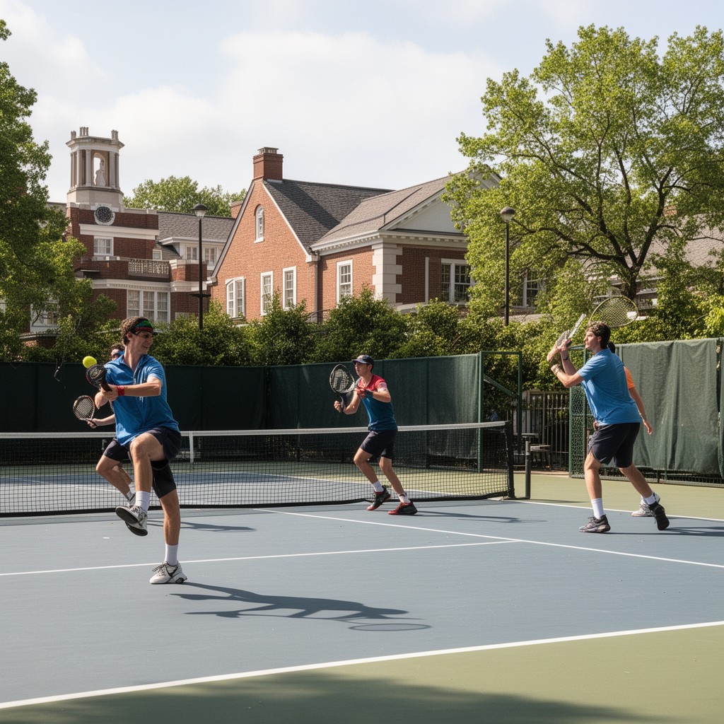 AI-generated illustration of Ivy League men's tennis