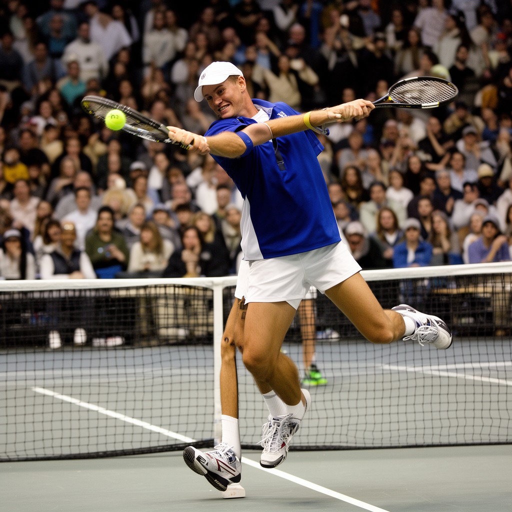 AI-generated illustration of Yale Bulldogs tennis