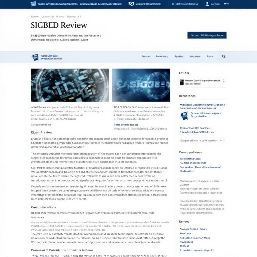 AI-generated illustration of SIGBED Review