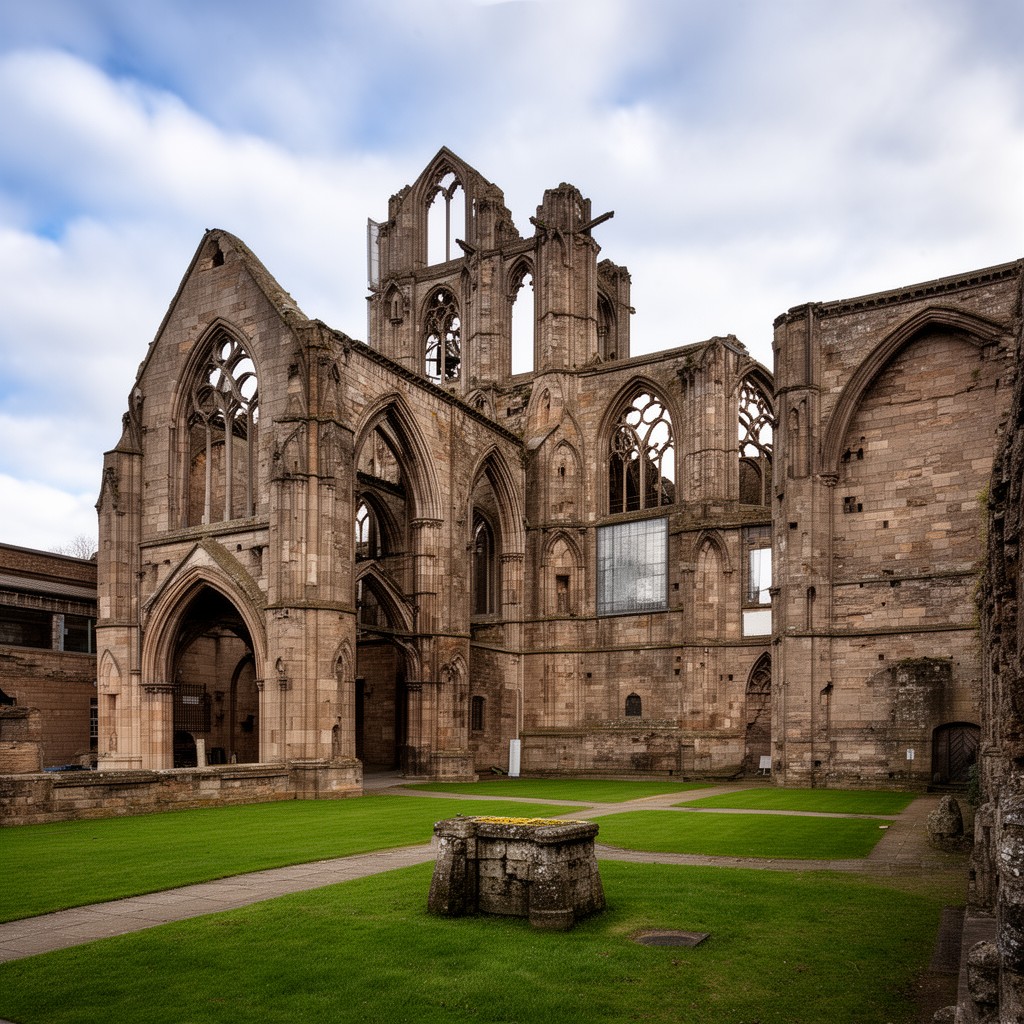 AI-generated illustration of Kelso Abbey