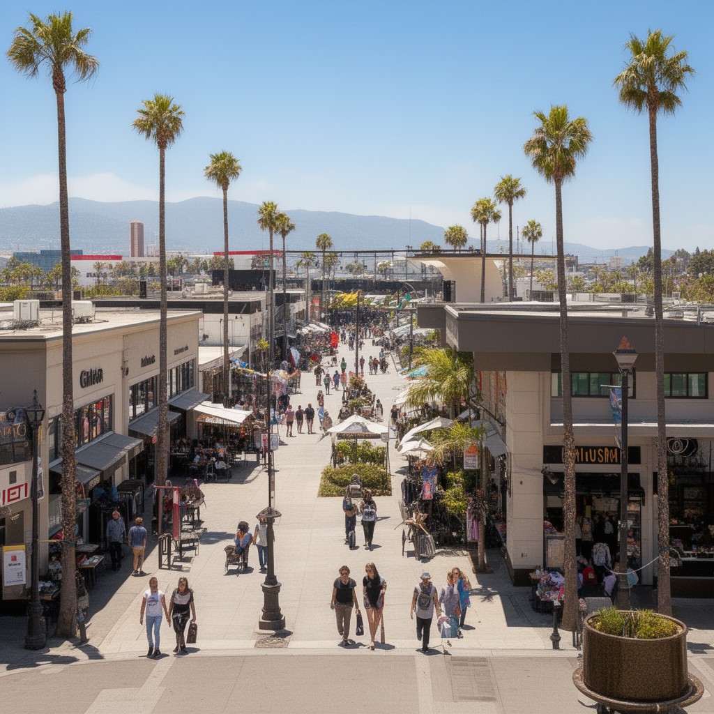 AI-generated illustration of Plaza El Segundo