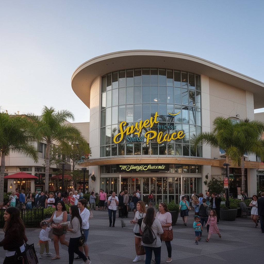 AI-generated illustration of The Shops at Sunset Place