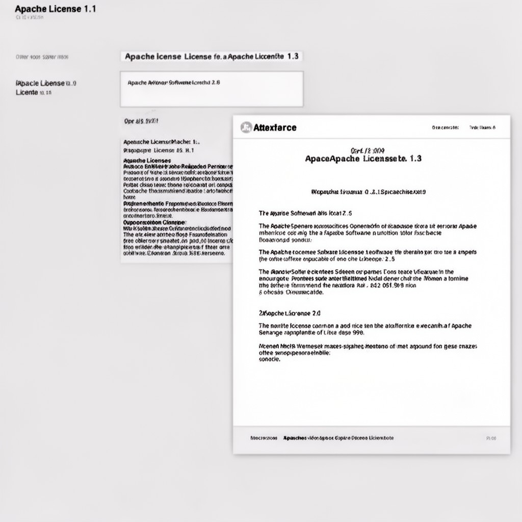 AI-generated illustration of Apache License 1.1
