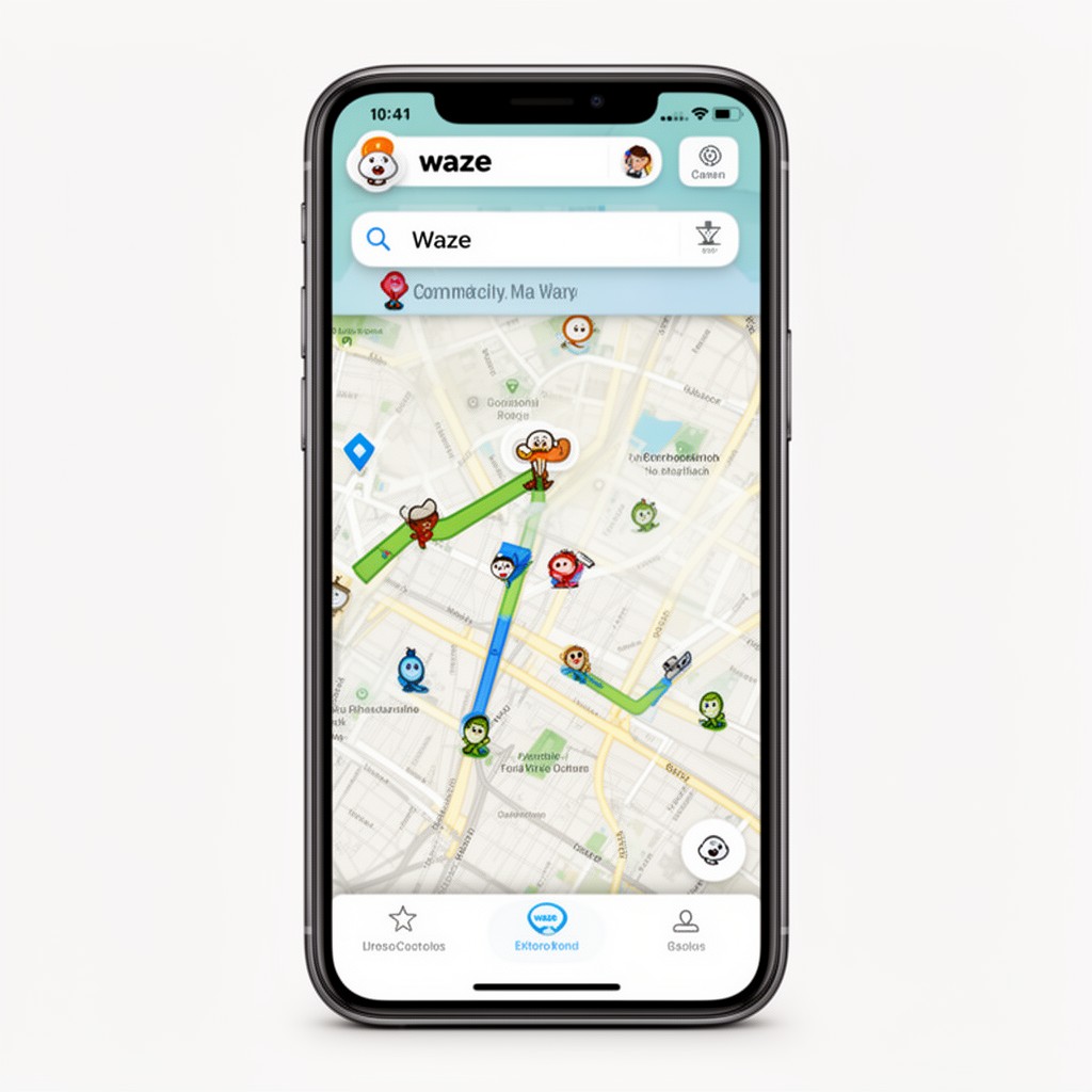 AI-generated illustration of Waze