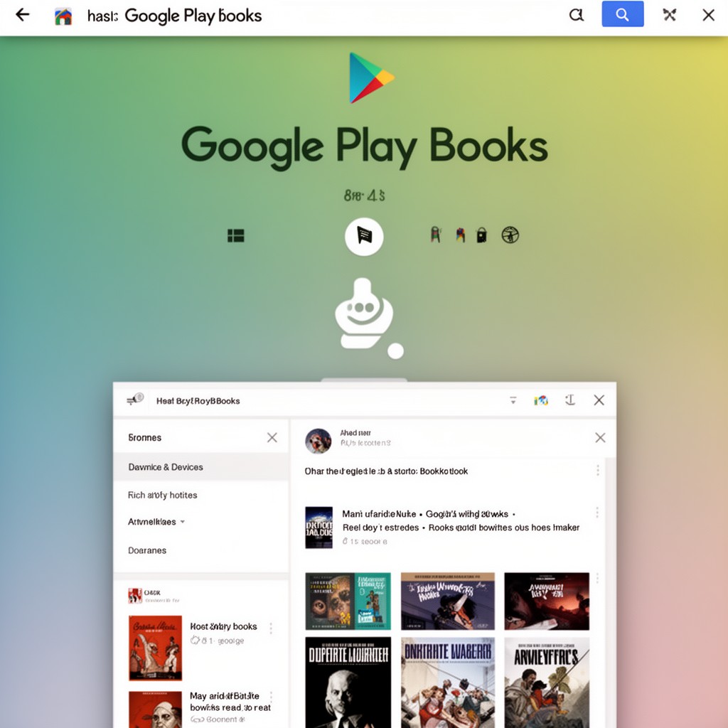 AI-generated illustration of Google Play Books