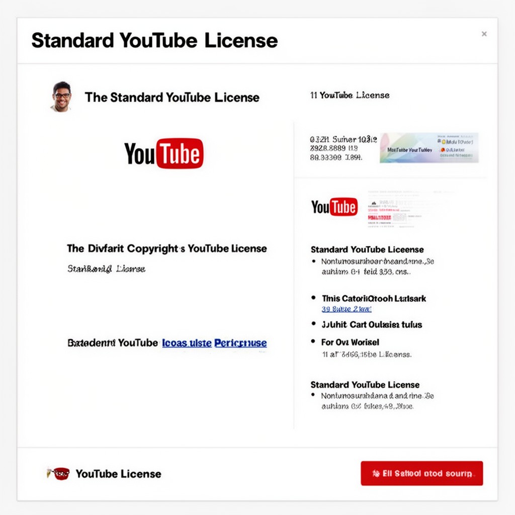 AI-generated illustration of standard YouTube license