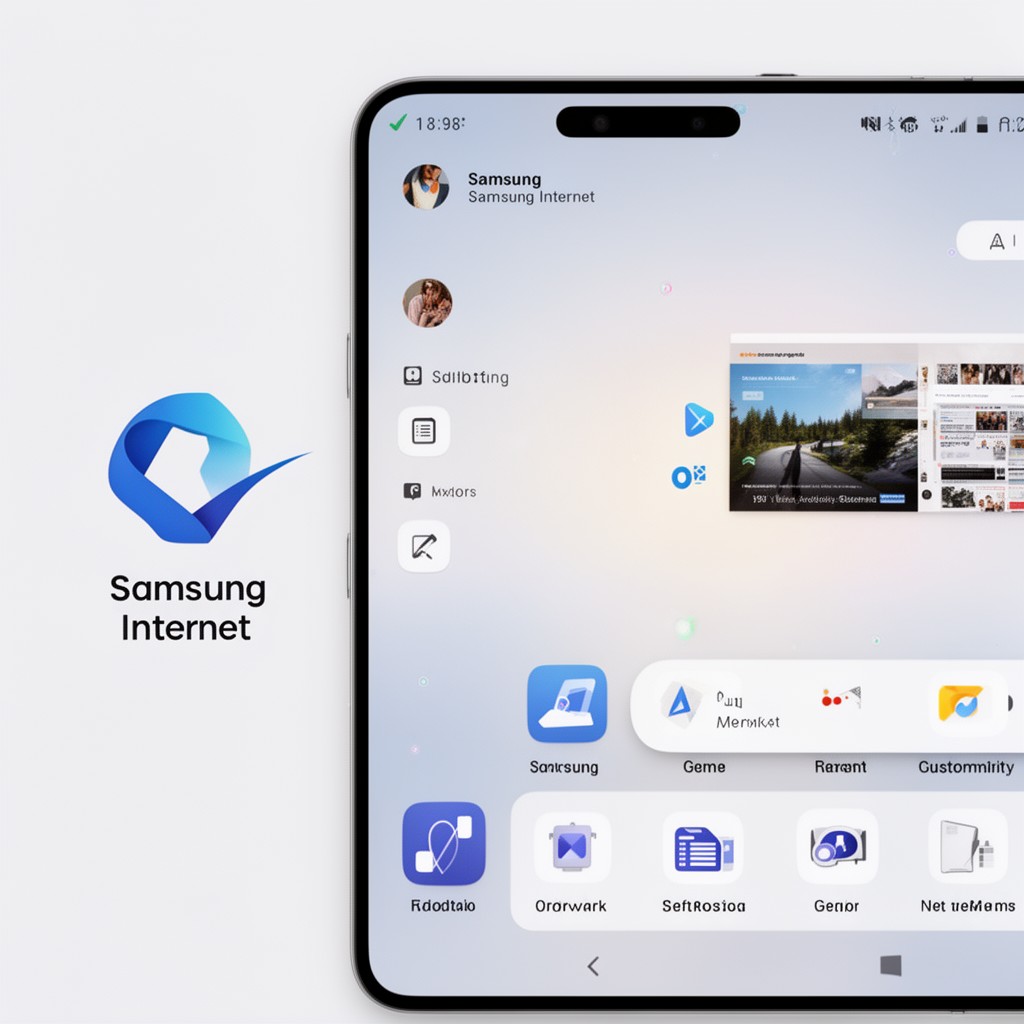 AI-generated illustration of Samsung Internet