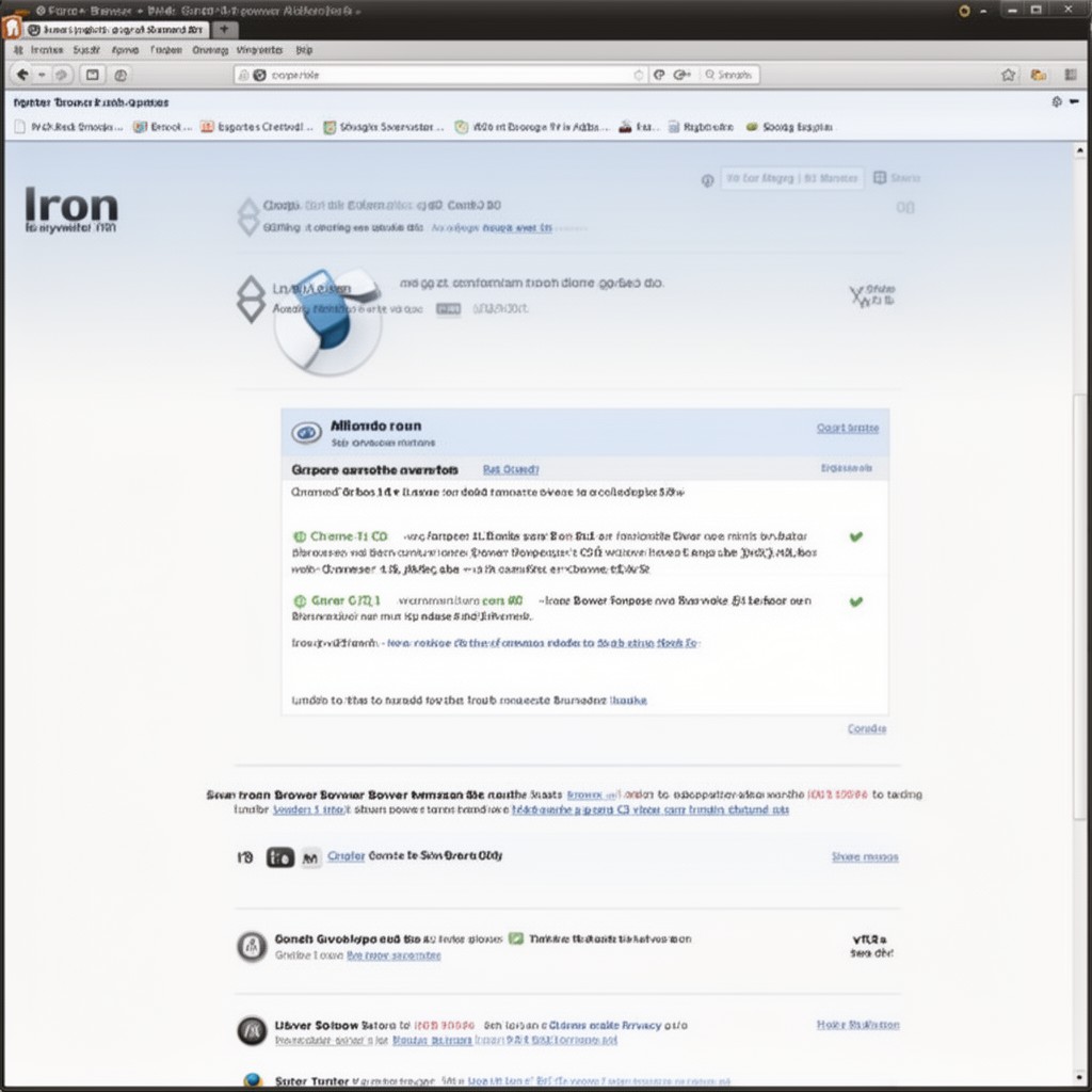 AI-generated illustration of Iron Browser