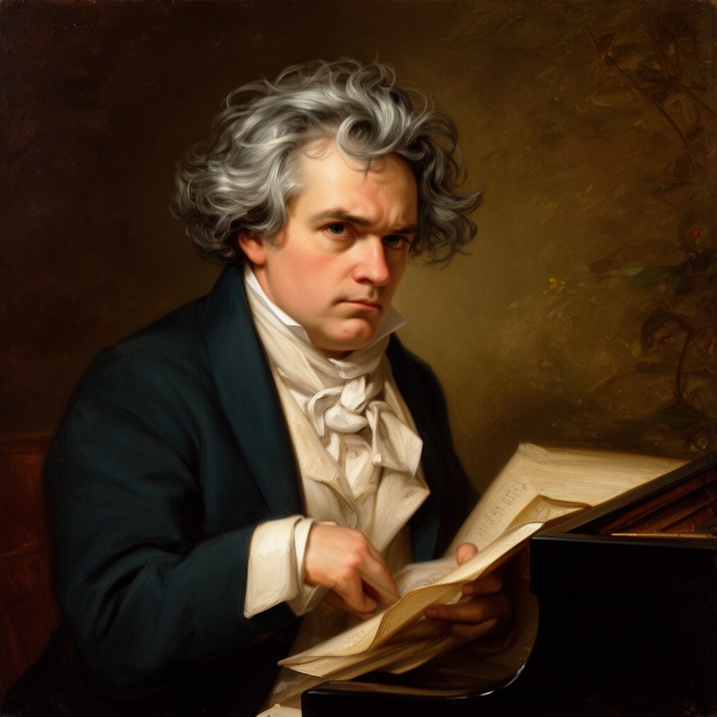 AI-generated illustration of Ludwig van Beethoven