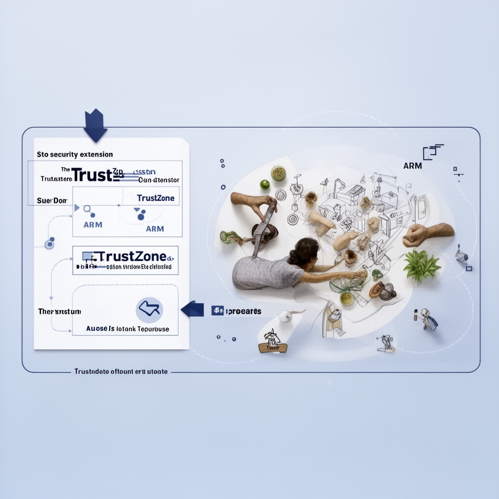 AI-generated illustration of TrustZone security extension