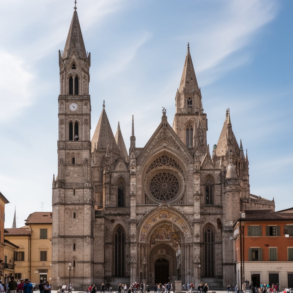 AI-generated illustration of Parma Cathedral
