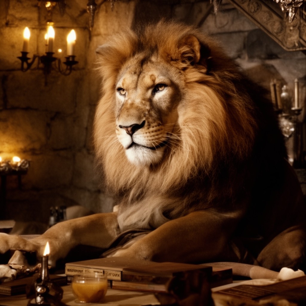 AI-generated illustration of The Lion in Winter