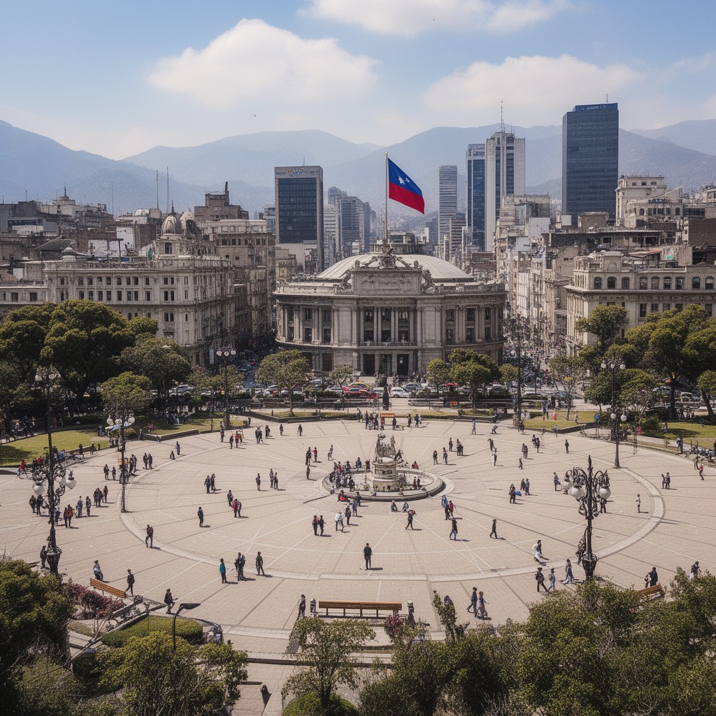 AI-generated illustration of Plaza de la Constitución