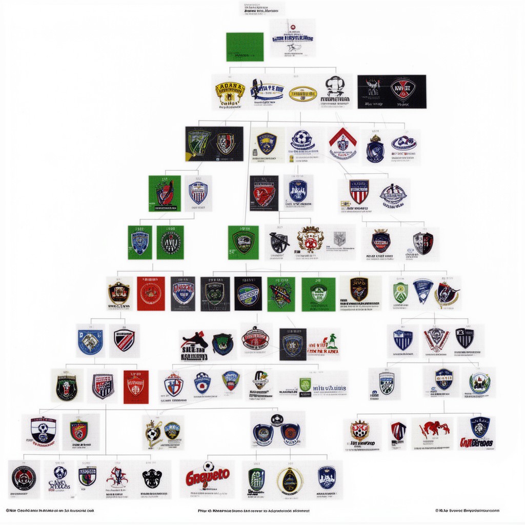 AI-generated illustration of American soccer pyramid
