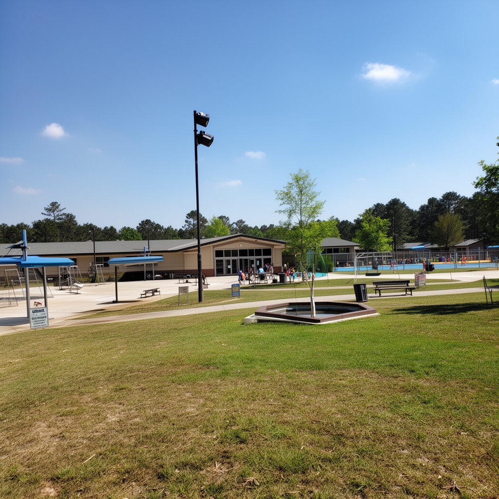 AI-generated illustration of Holly Springs Parks and Recreation Department facilities