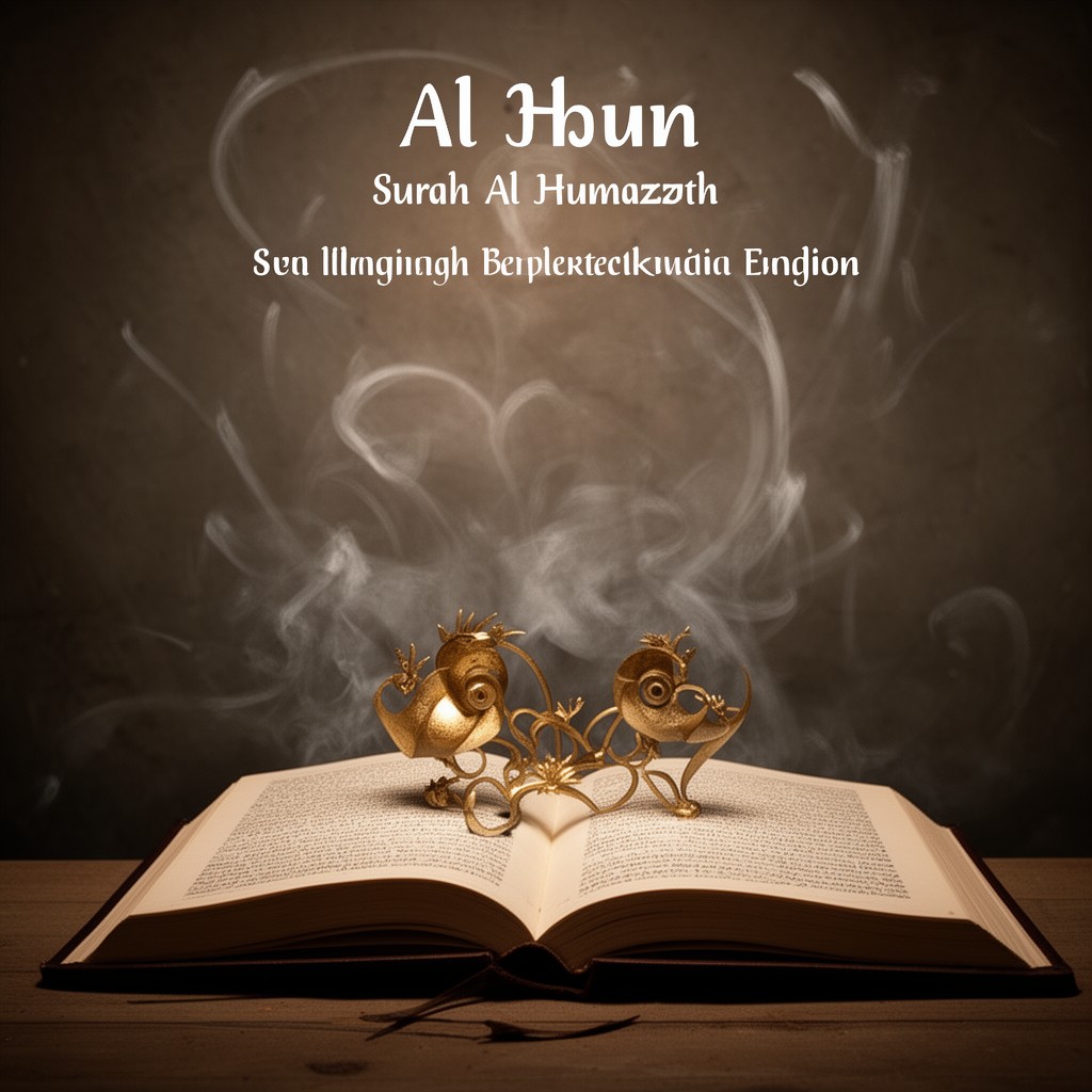 AI-generated illustration of Surah Al-Humazah