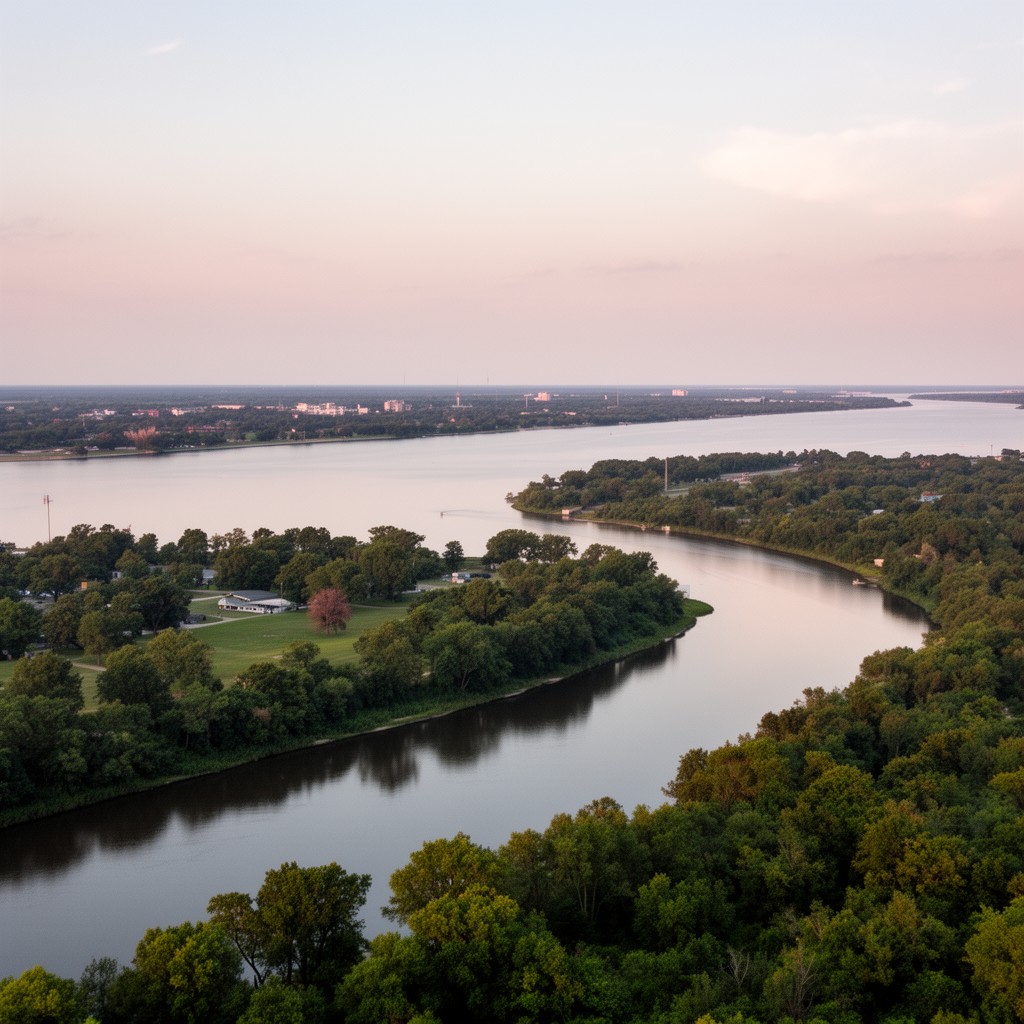 AI-generated illustration of Saginaw River