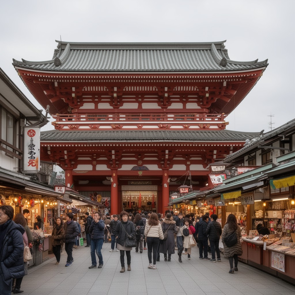 AI-generated illustration of Asakusa