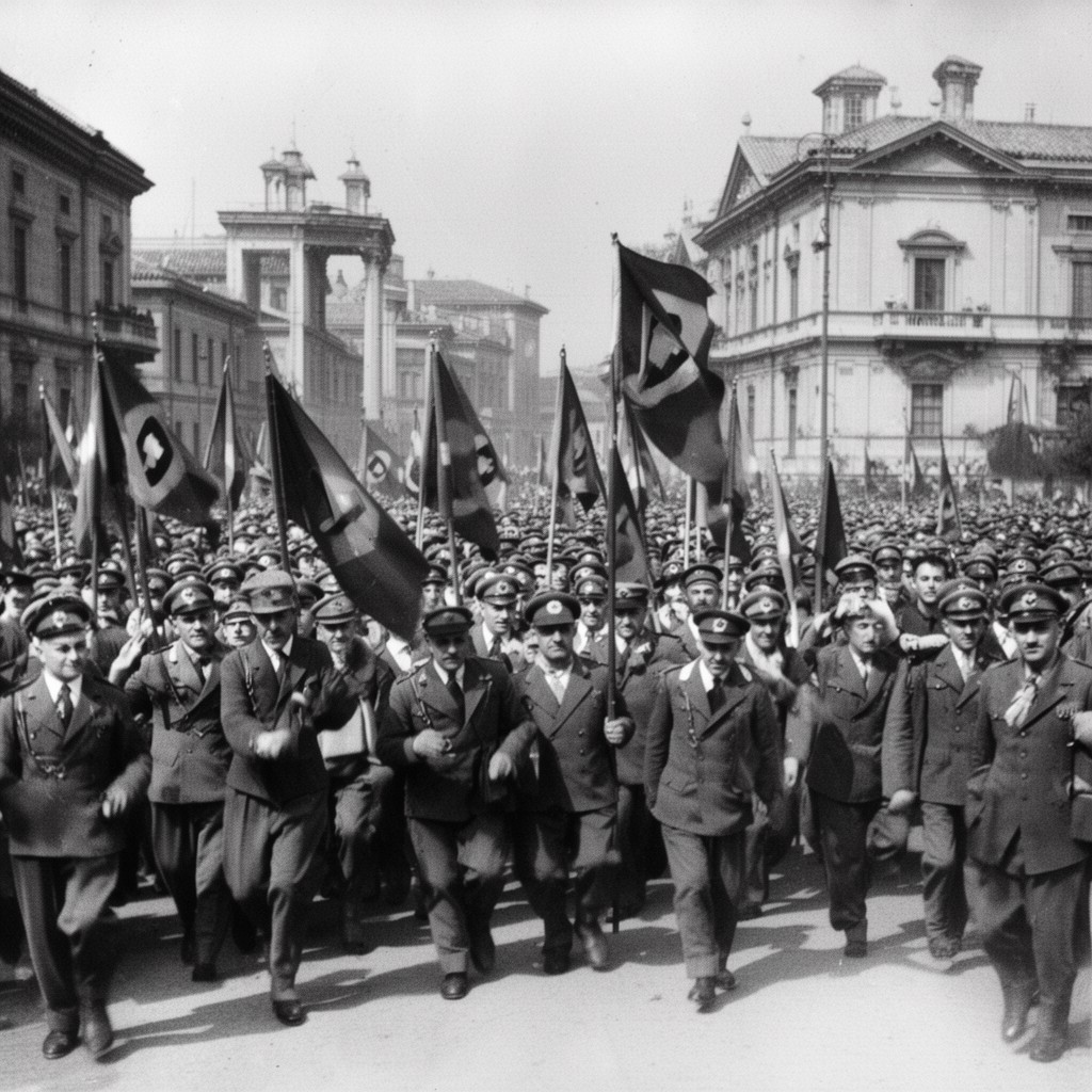 AI-generated illustration of March on Rome
