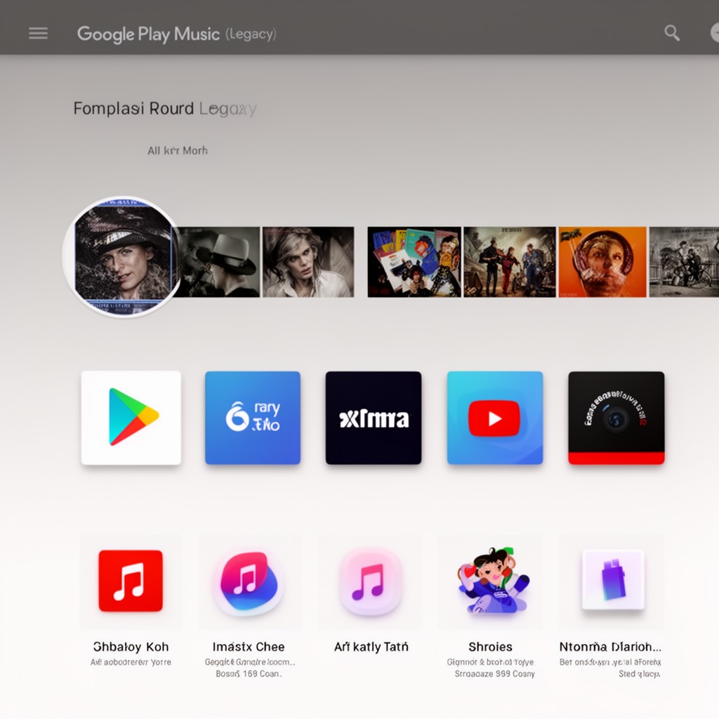 AI-generated illustration of Google Play Music (legacy)