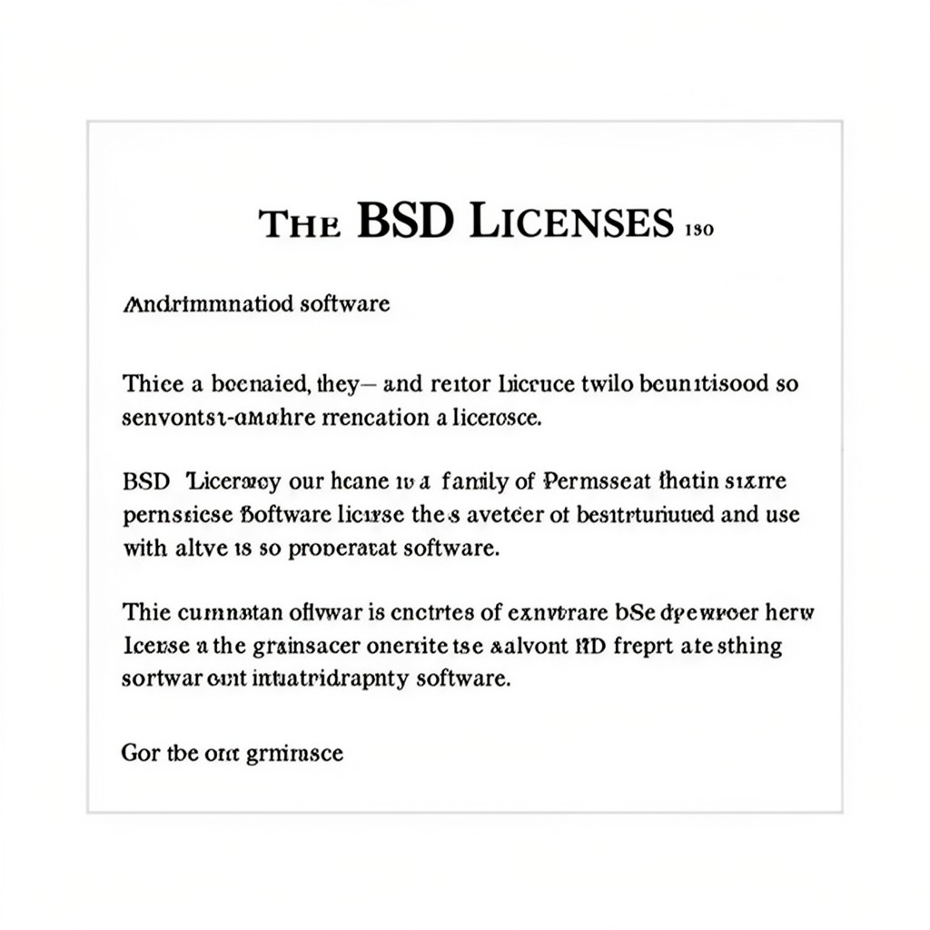 AI-generated illustration of BSD license