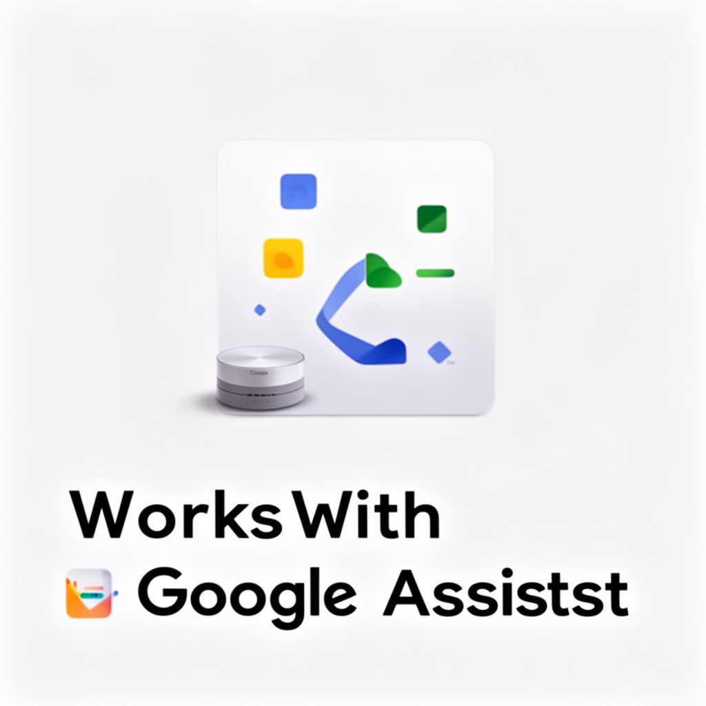 AI-generated illustration of Works with Google Assistant