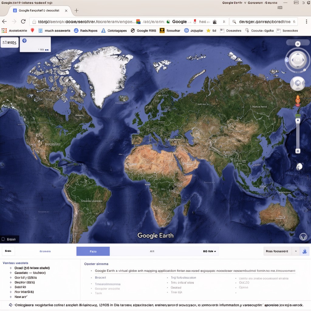 AI-generated illustration of Google Earth