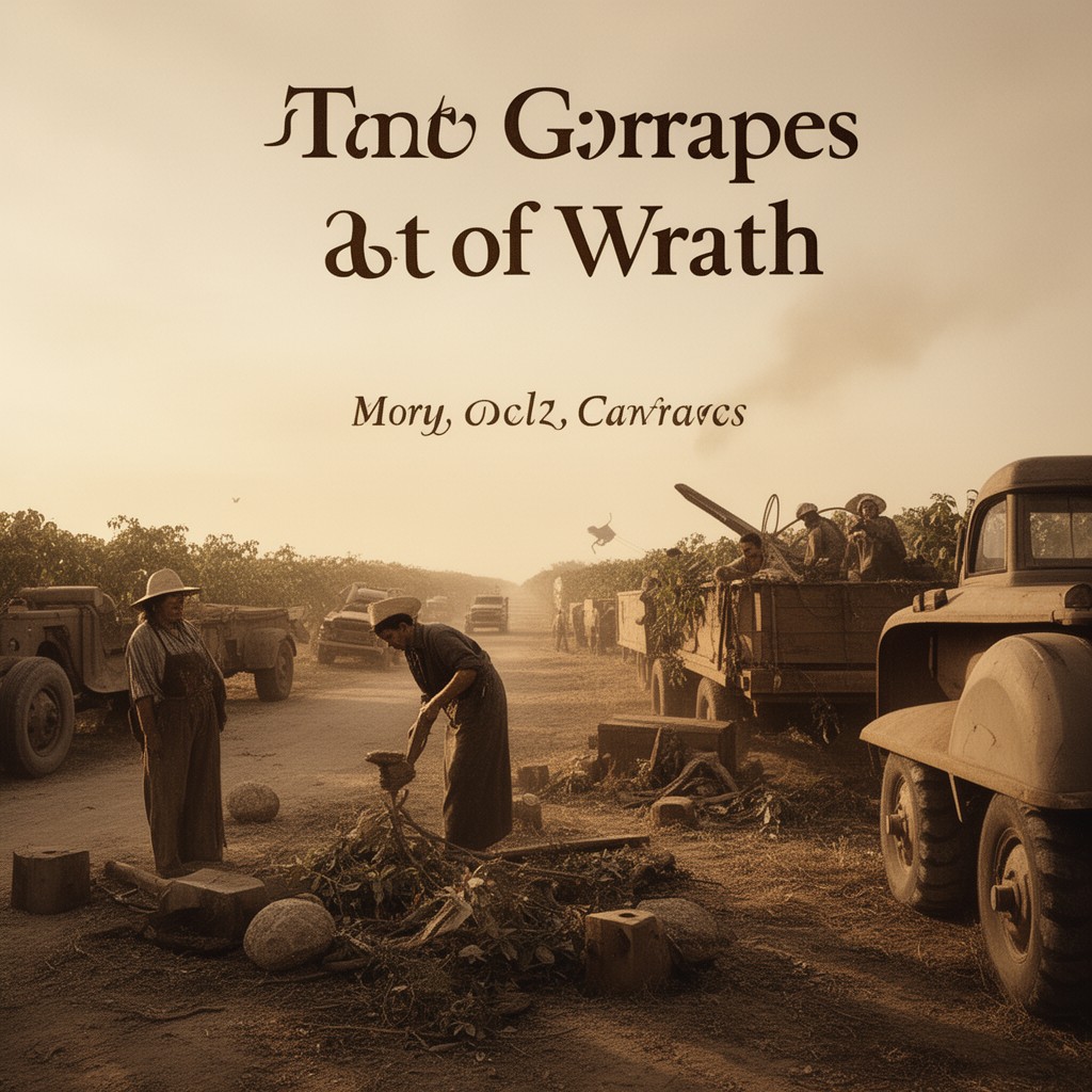 AI-generated illustration of The Grapes of Wrath