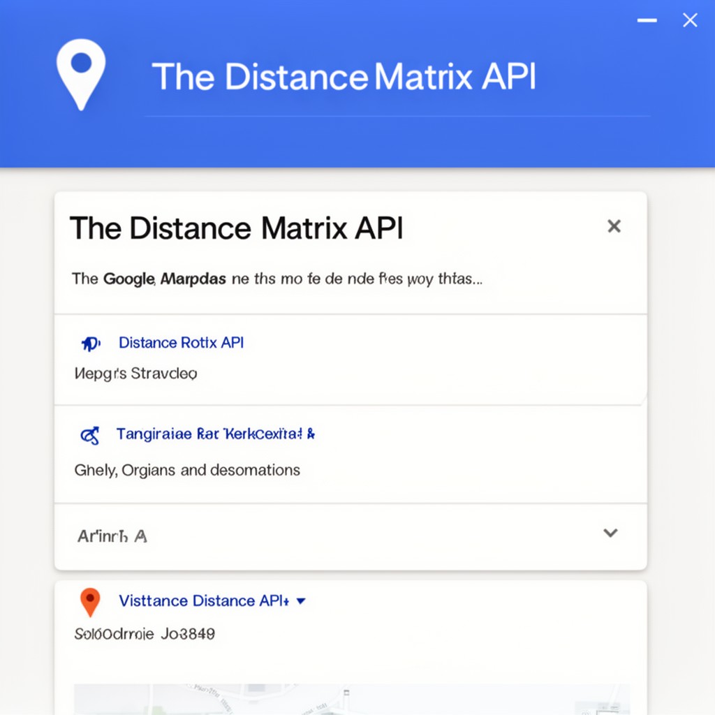 AI-generated illustration of Distance Matrix API