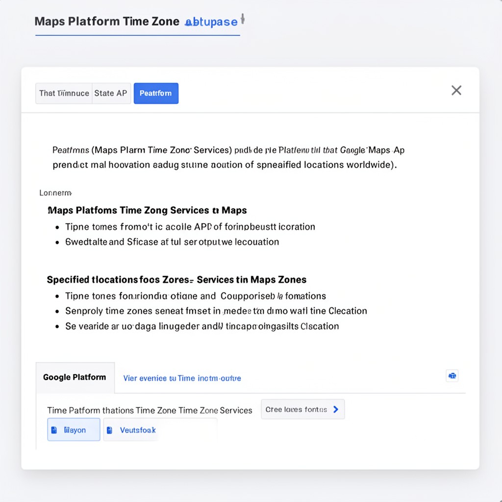 AI-generated illustration of Maps Platform Time Zone Services
