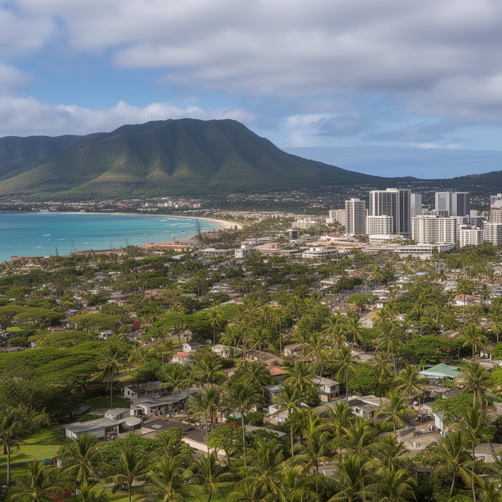AI-generated illustration of Oahu