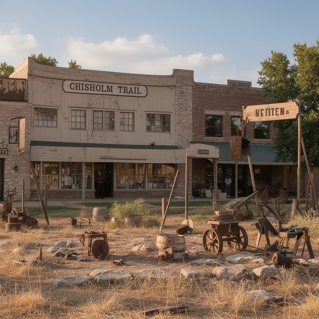 AI-generated illustration of Chisholm Trail heritage sites