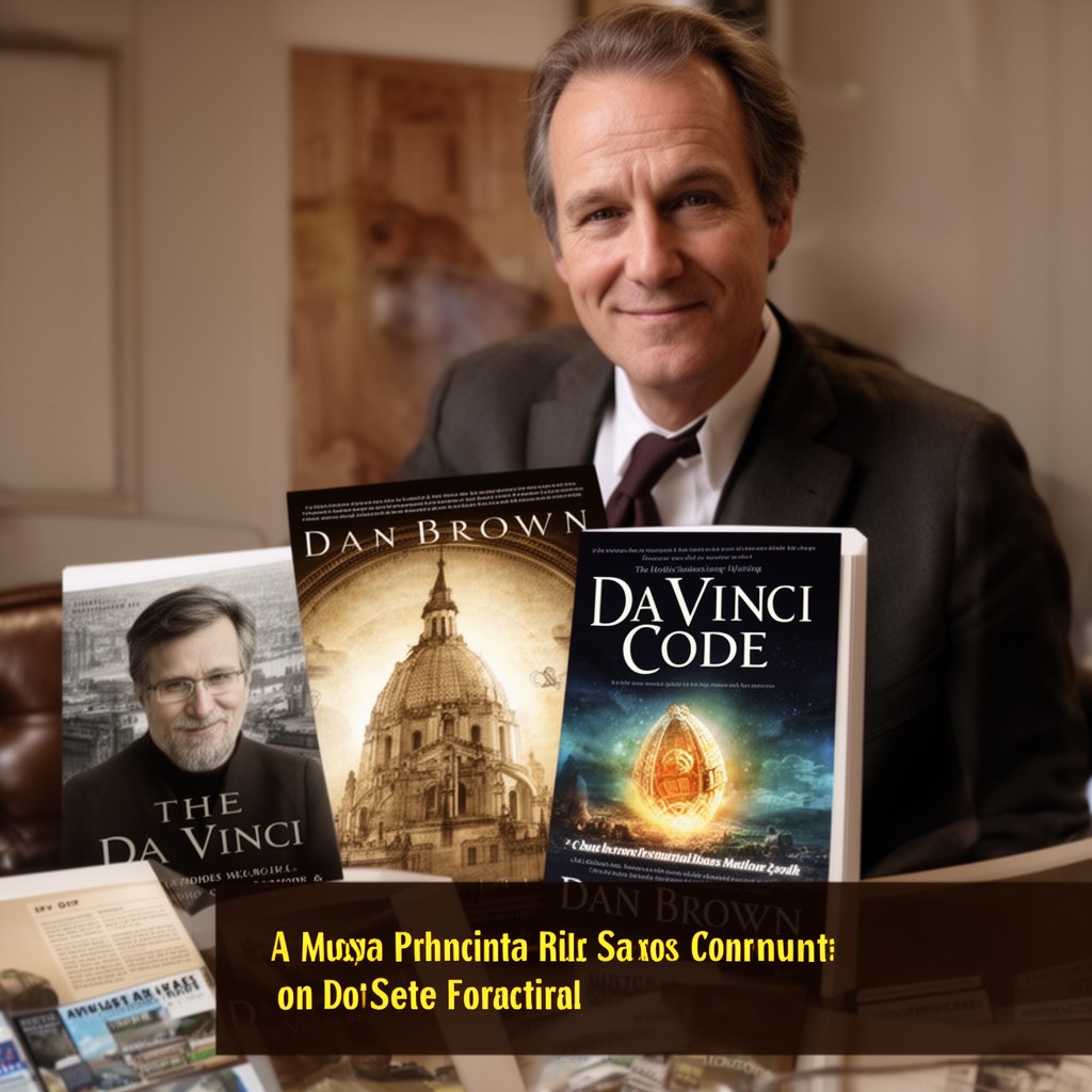 AI-generated illustration of Dan Brown