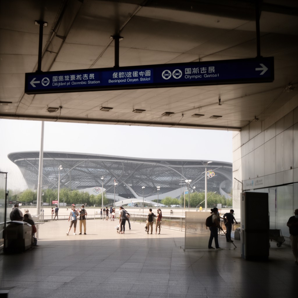 AI-generated illustration of Olympic Green station