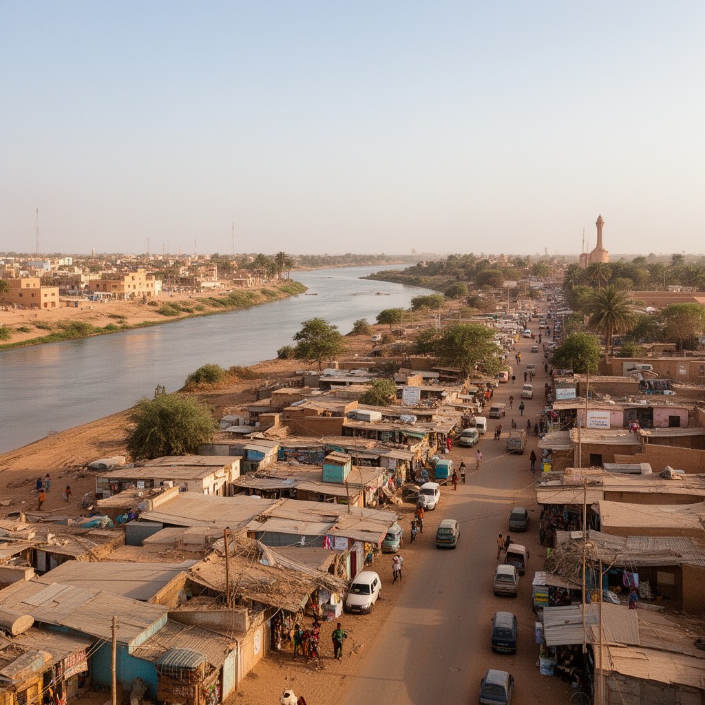 AI-generated illustration of Niamey