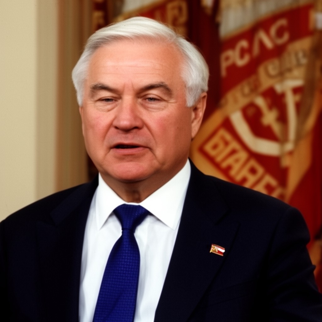 AI-generated illustration of Boris Yeltsin (as President of the RSFSR) in 1991