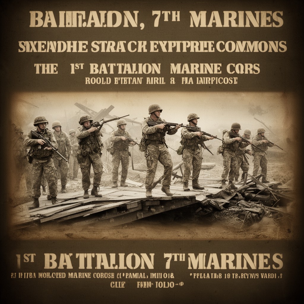AI-generated illustration of 1st Battalion, 7th Marines