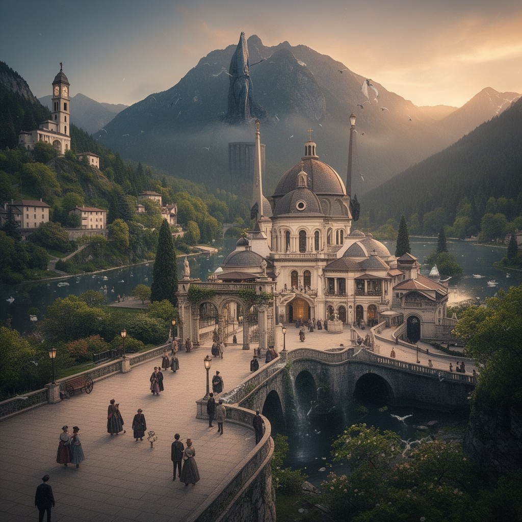 AI-generated illustration of Lourdes