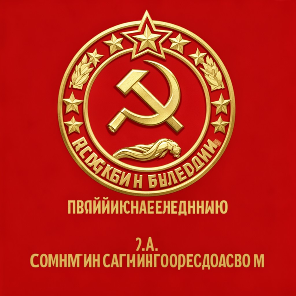 AI-generated illustration of Communist Party of the Russian Federation (as main Russian communist successor)