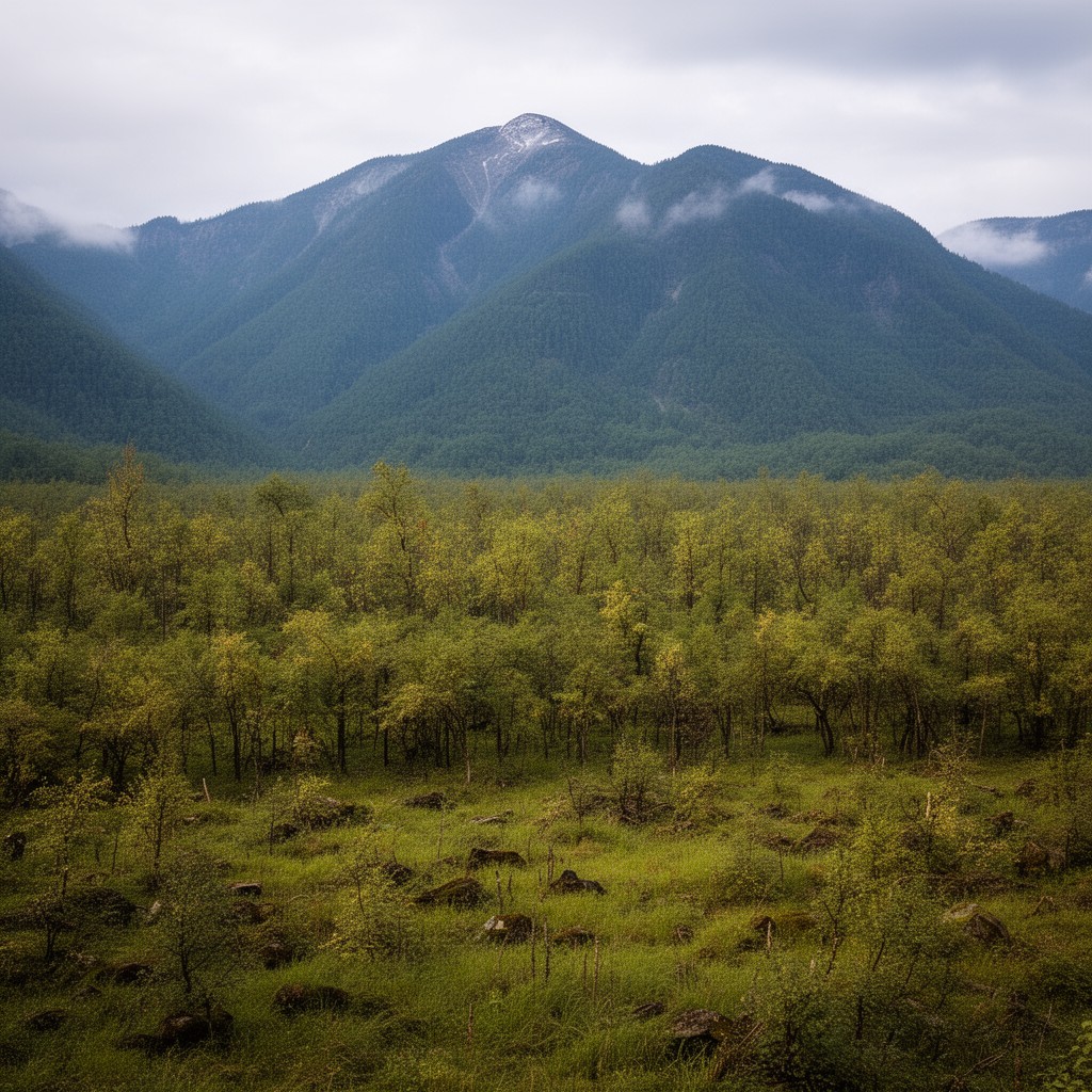 AI-generated illustration of Udegeyskaya Legenda National Park