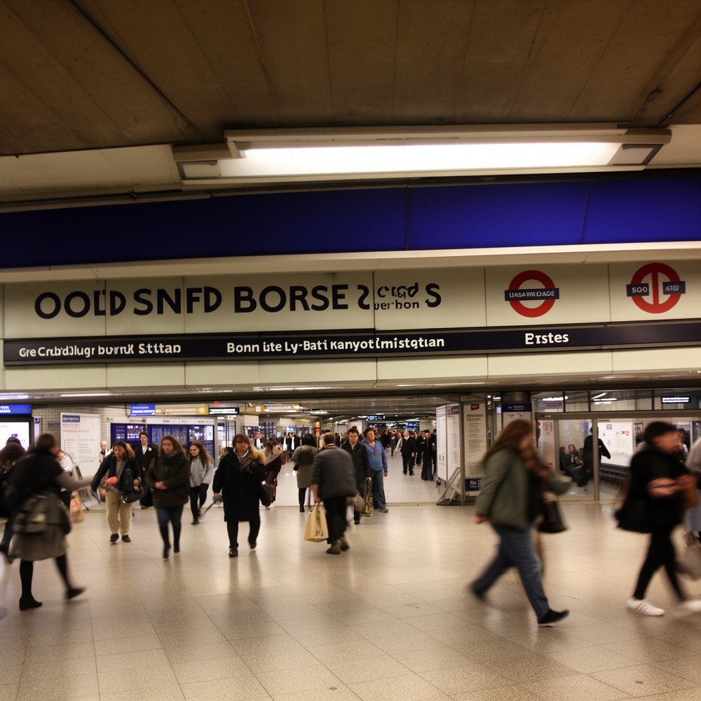 AI-generated illustration of Bond Street Underground station