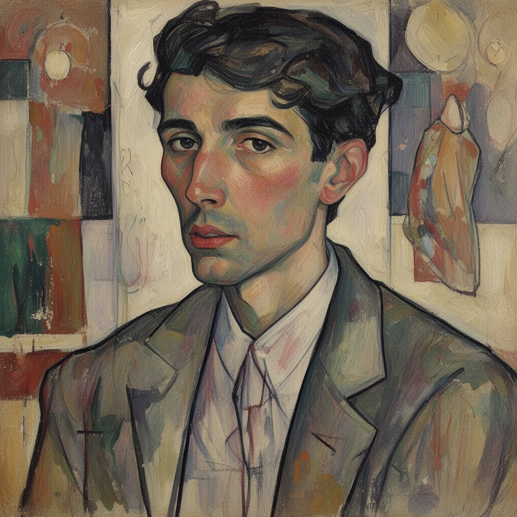 AI-generated illustration of Egon Schiele