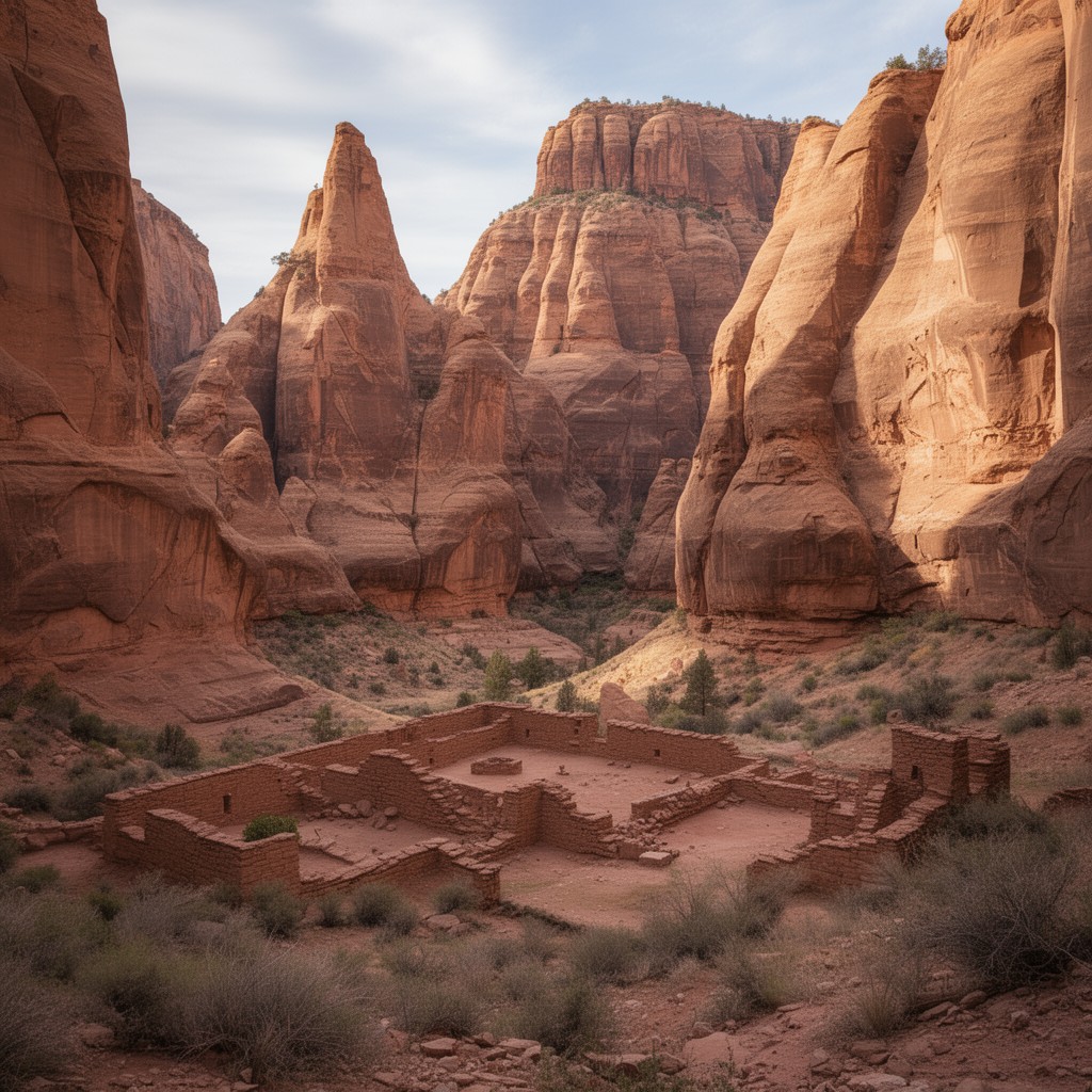 AI-generated illustration of Canyon de Chelly National Monument