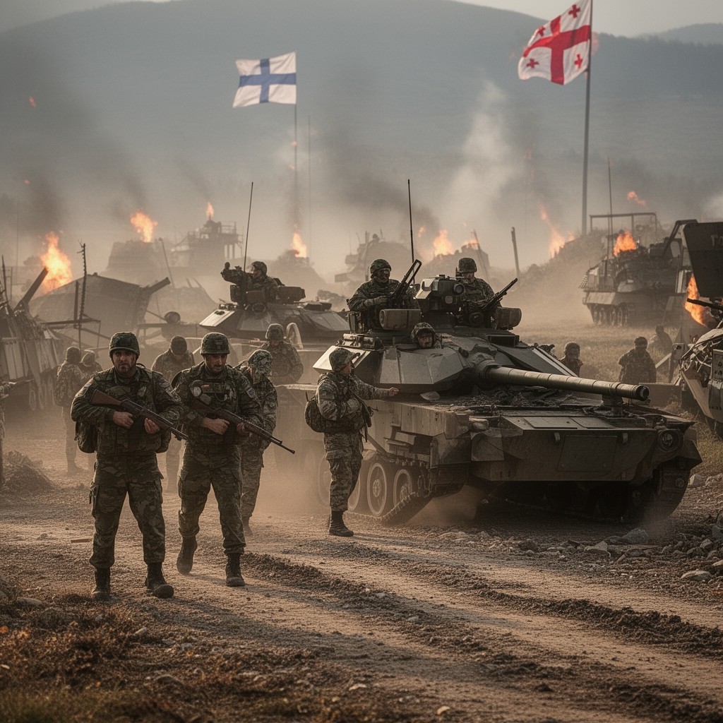 AI-generated illustration of Russo-Georgian War 2008