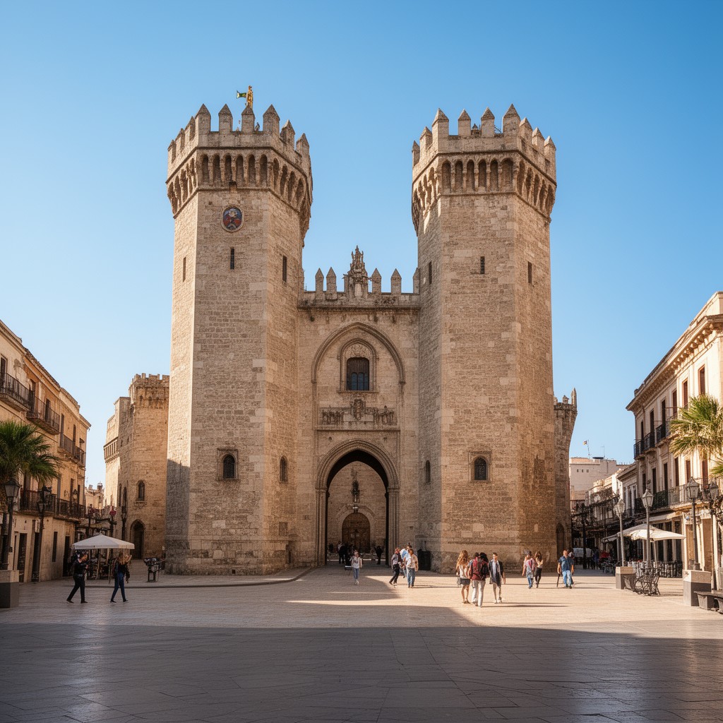 AI-generated illustration of Torres de Serranos